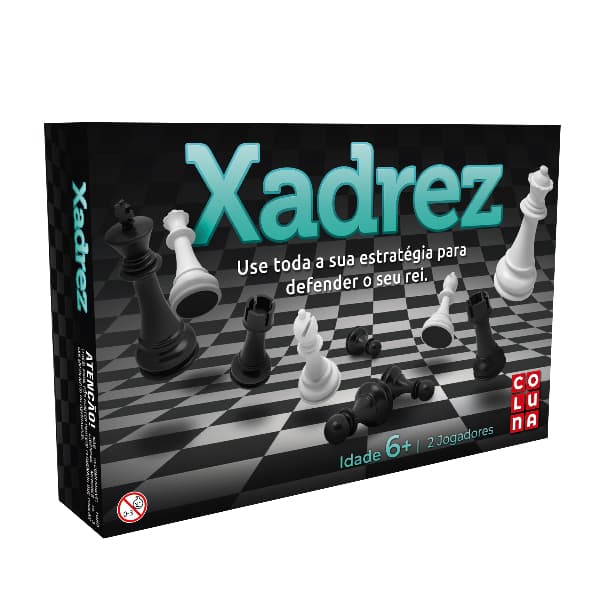 Jogo de Xadrez Clássico Estratégico Tabuleiro Família Crianças Adultos Brinquedo Coluna Brasil