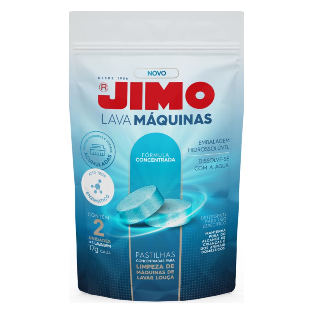 Jimo Pastilhas Lava-Máquinas – Limpeza Profunda da Lava-Louças 75g