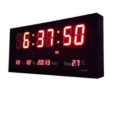 Relogio Digital Parede (Calendário, Alarme e Temperatura Ambiente)