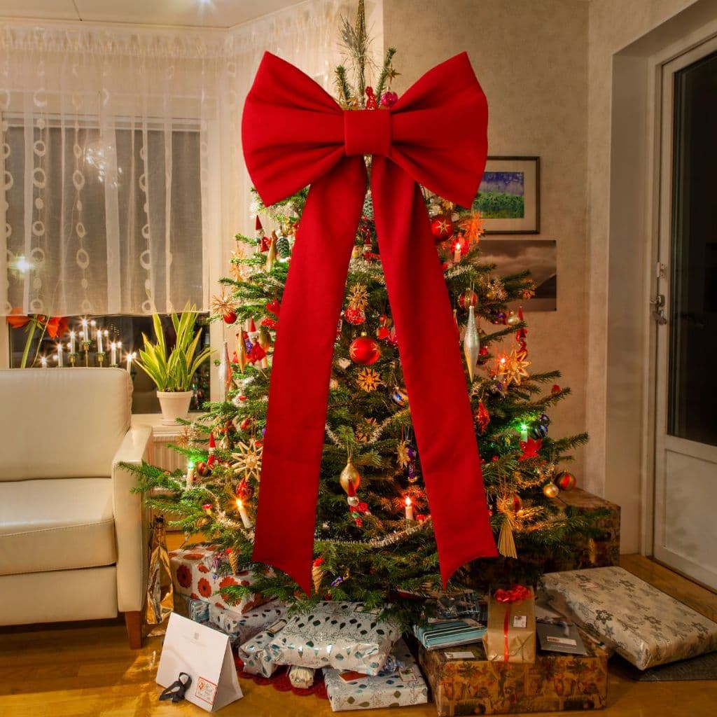 Laço Gigante 60cm Árvore Natal Enfeite Porta Decoração