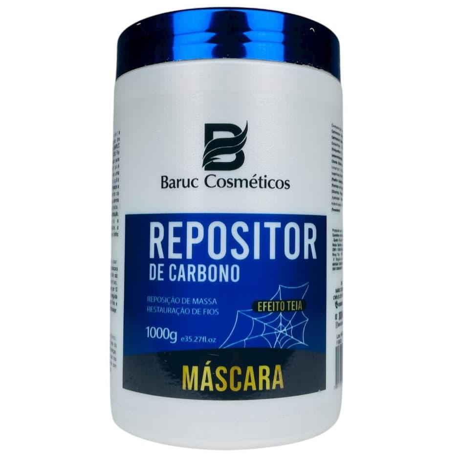Máscara Repositor de Carbono 1Kg Reposição de Massa e Restauração de Fios Baruc Cosméticos