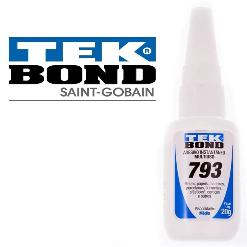 Colas Instantâneas Tek Bond 793 Super Bonde 20g - Adesivo Multiuso