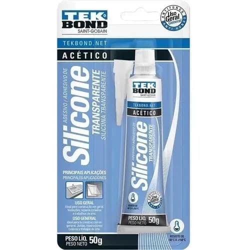Cola Silicone Banheiro Antifungo Tek Bond 50g Transparente