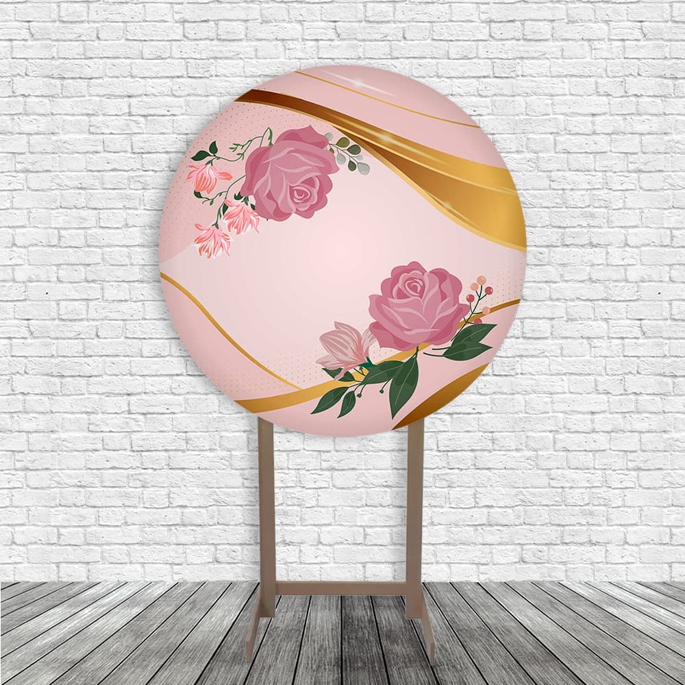Painel Redondo Decorativo Painel de Mesa de Flores