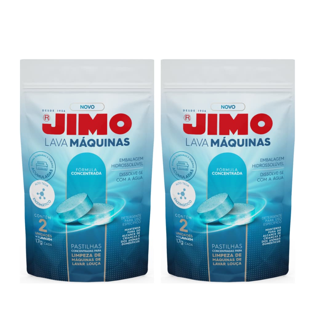 Jimo Lava-Máquinas Pastilhas Limpa e Desengordura Máquina de Lavar Louça -Kit com 2