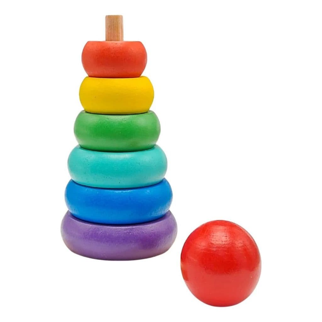 Torre Educativa Infantil Tea Colorida de Encaixe com Cores Vibrantes e Aprendizado Lúdico