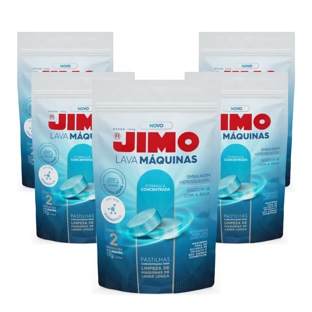 Jimo Lava-Máquinas Pastilhas Limpa e Desengordura Máquina de Lavar Louça - Kit com 5