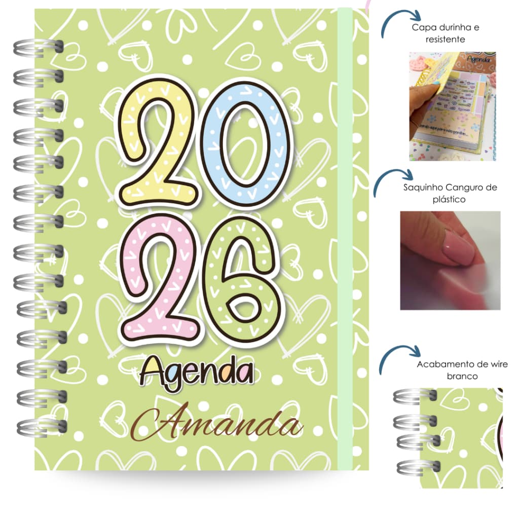 Agenda 2026 Personalizada com Nome