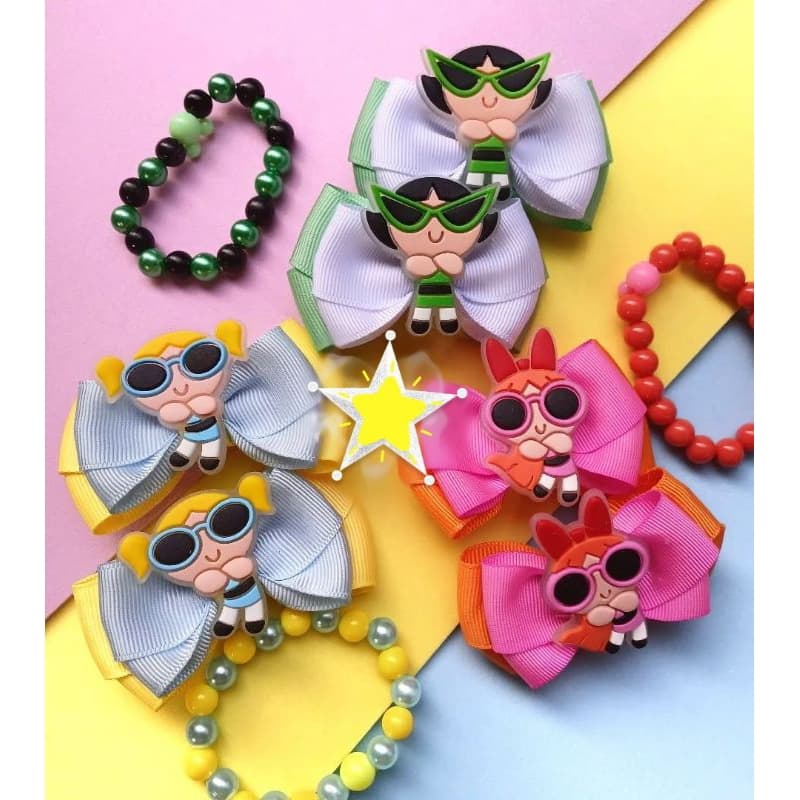 Kit laço e pulseira meninas superr-poderosas. Kit laço e pulseira. Kit laços. LEIA TODA A DESCRIÇÃO!!!!