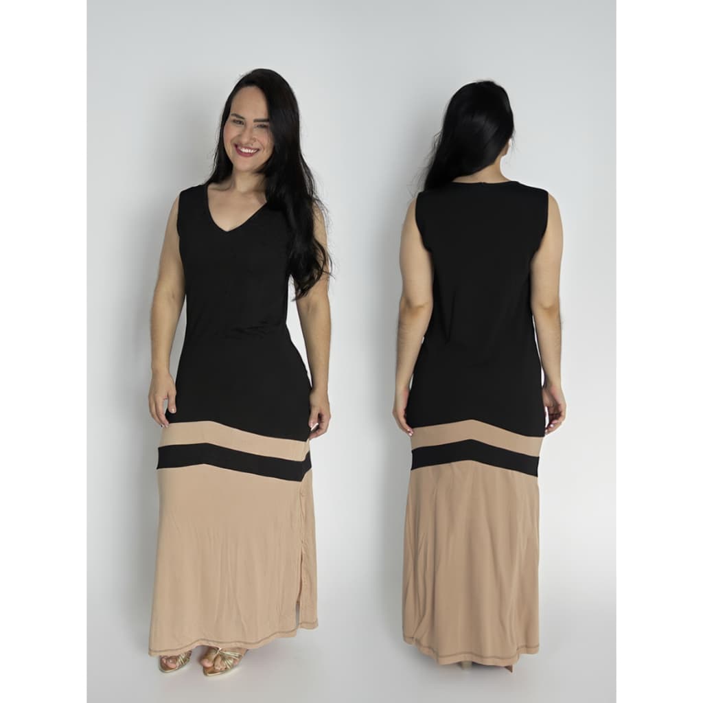 Vestido longo feminino regata casual soltinho Plus size até o G3, mais vendido tendência 2026