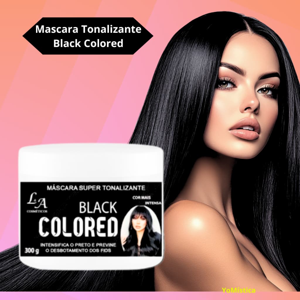 Máscara Matizadora Tonalizante  Preto Brilho Intenso +1par de luvas 100%Natural Sem Amônia300g