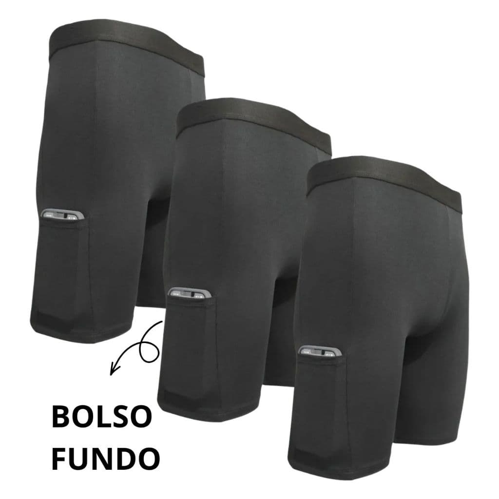 Kit Short Térmico Academia, Crossfit, Bermuda de Compressão Masculina Treino 1 2 3