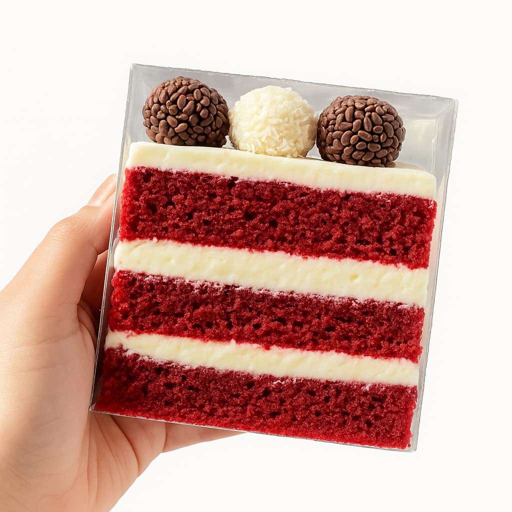KIT Embalagem Para Slice Cake de Acetato VAI AO MICROONDAS Fatia de Bolo Festas Confeitaria ref07