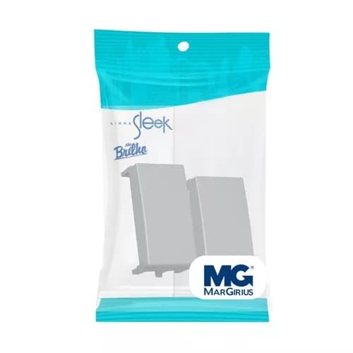 Kit 10 Módulo Cego 2 Unidades Cinza Sleek Margirius