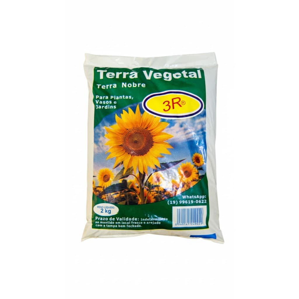 Terra Vegetal 3R – Adubada, Orgânica e Rica em Nutrientes para Plantas, Jardinagem e Hortas