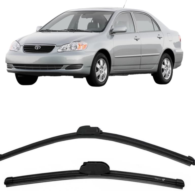 Par Limpador de Parabrisa Palheta Corolla 2002 a 2008 Silicone