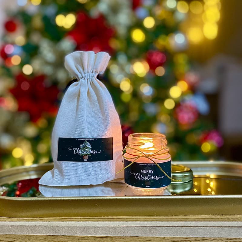 Kit 5/6/10 Lembrancinha de Natal | Mini vela Natal | Vela Natalina | Mini Vela Aromática 30g | Cera de Coco