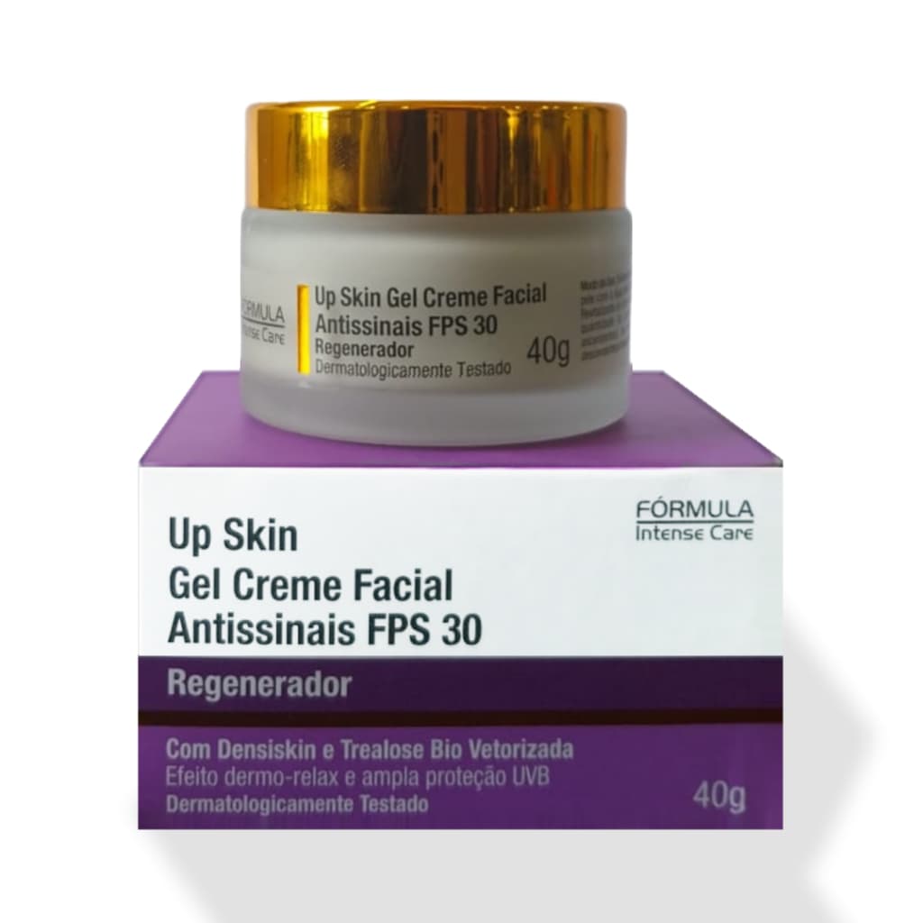 Creme Facial Antissinais FPS 30 | Up Skin Gel 40g – Fórmula Intense Care