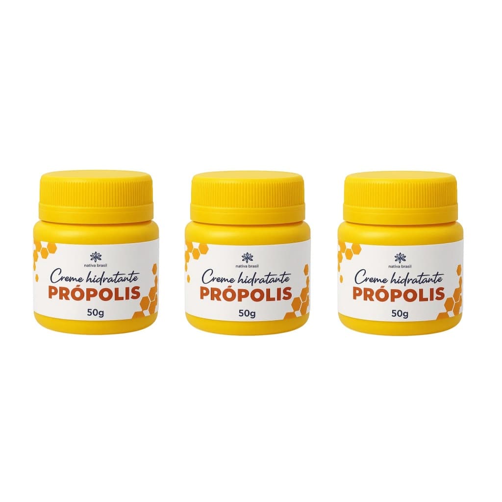 Kit 3un Creme Hidratante com Própolis 50g - Nativa Brasil