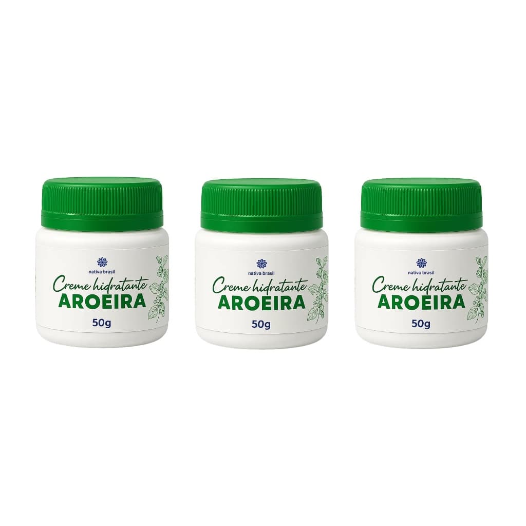 Kit 3un Creme Hidratante com Aroeira 50g - Nativa Brasil