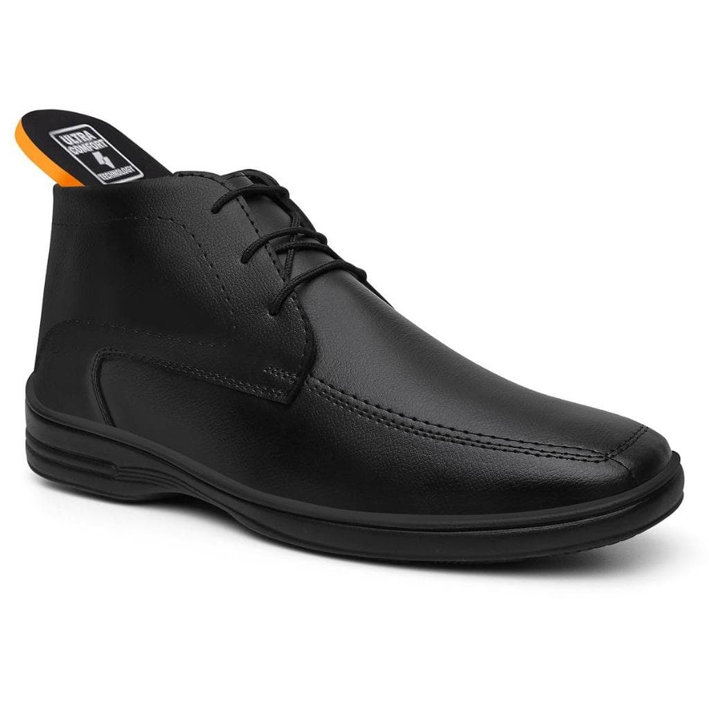 Sapato Casual Masculino Oxford Botinha Ultra Conforto Esporte Fino