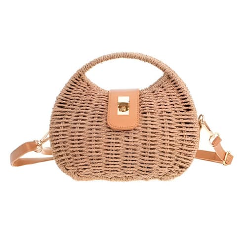 Bolsa de Palha Feminina Boho Estilosa - Praia, Passeio e Verão