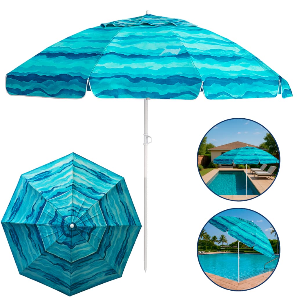 Guarda Sol De Praia Gigante Piscina E Pesca Camping Verão Ombrelone Articulado Grande Sombrinha De Praia Sombreiro