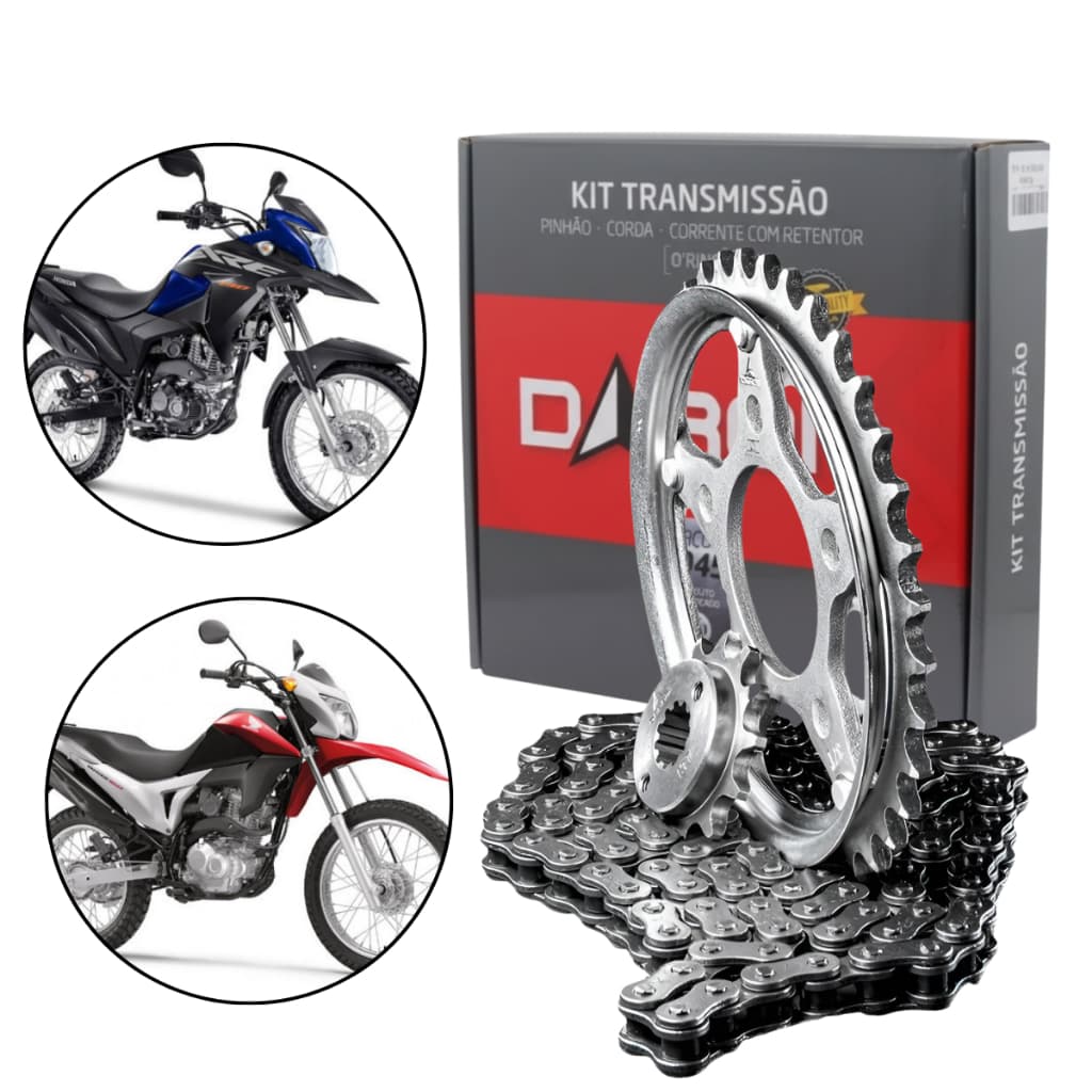 Kit Relação/Transmissão - Bros 160 2016 A 2024 - Xre 190 - Darom - Com Retentor