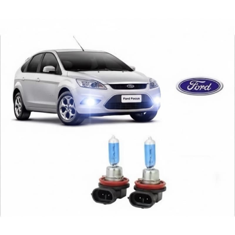 Kit 2 Lampadas Brancas Farol De Milha H11 Ford Focus 2004 em diante