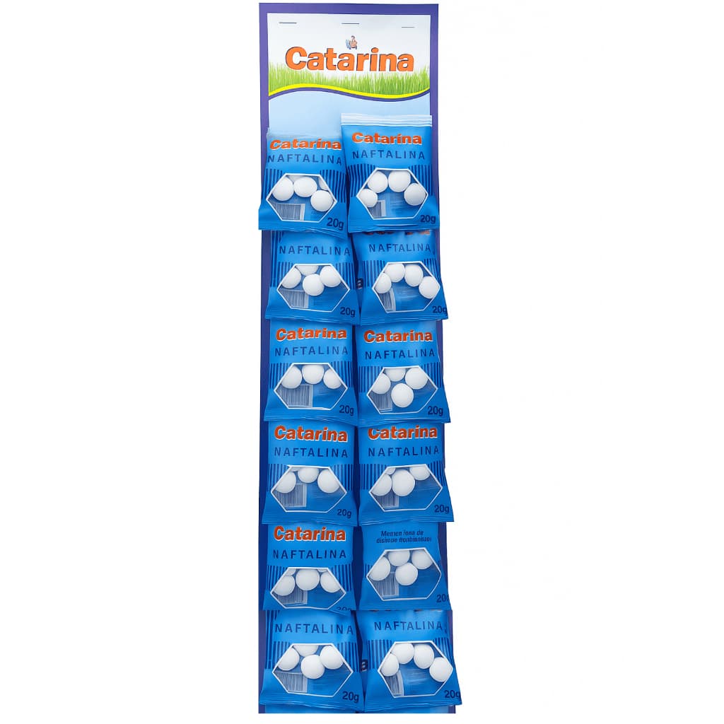 Naftalina em Pastilhas – Cartela com 12 Pacotinhos de 20g | Repelente Contra Traças, Mofo e Insetos