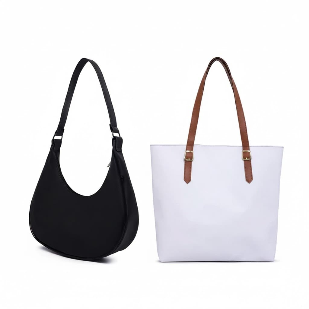 Kit Bolsa Sacola Grande + Bolsa Meia Lua Varias Cores PROMOÇÃO ENVIO IMEDIATO