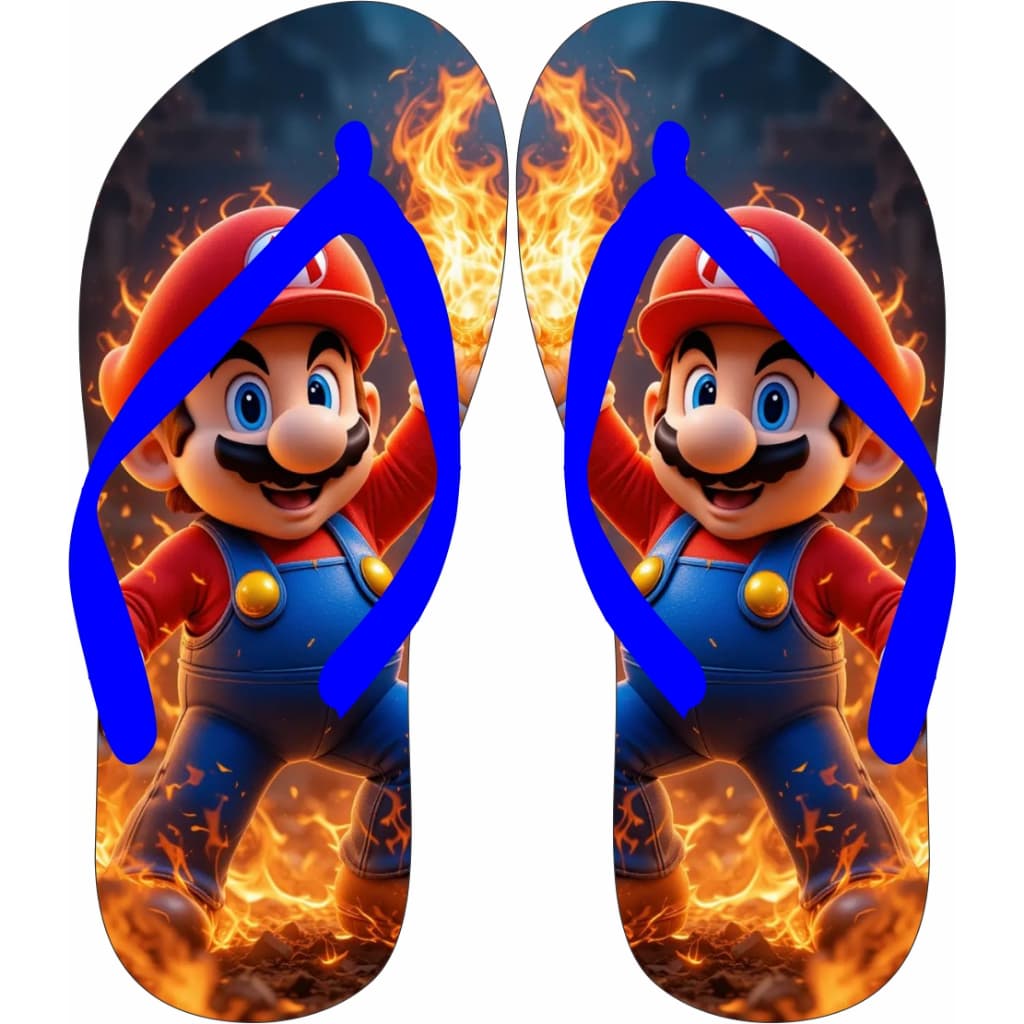Chinelo masculino Super Mario.
