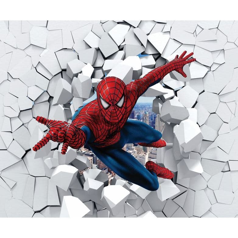 Papel de Parede Adesivo Homem Aranha 3D Personalizado M² PAREDE TODA