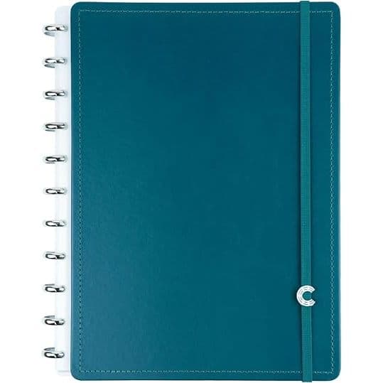 Caderno Inteligente Intense Green Grande 80 Folhas 11 discos - Caderno Inteligente