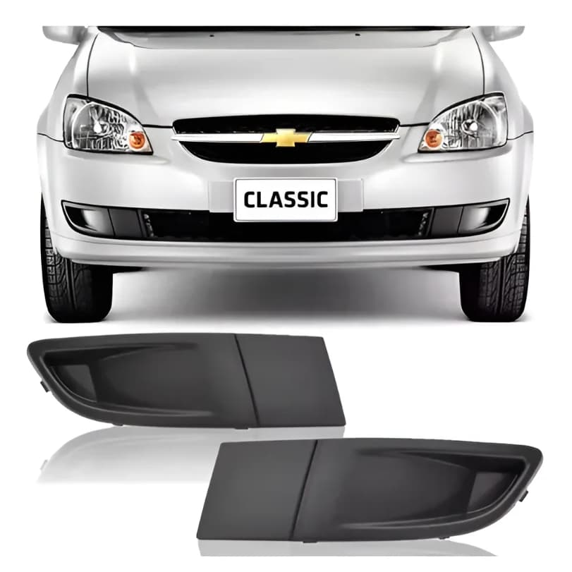 Par Moldura Grade Farol De Milha Novo Corsa Classic 2011 2012 2013 2014 2015 2016