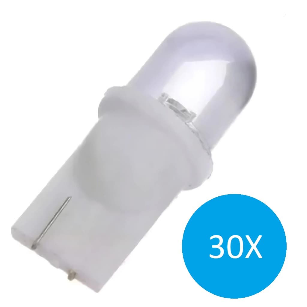 KIT 30x Lâmpada Led Pingo T10 1 Led W5w Atacado