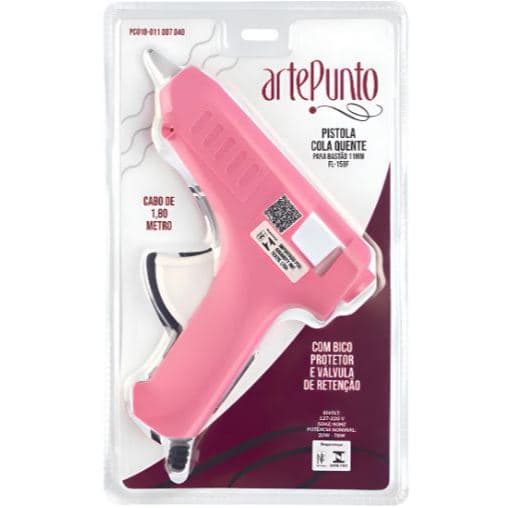 PISTOLA DE COLA QUENTE FL-158B 11MM — BIVOLT 15–40W, CABO 1,8M, BICO PROTETOR E VÁLVULA DE RETENÇÃO