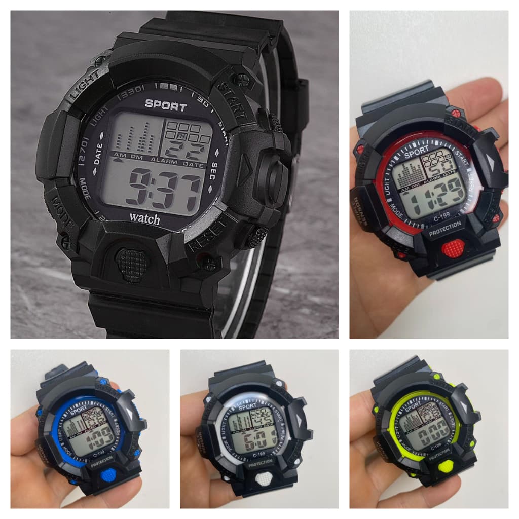Relogio masculino a prova d agua de silicone masculinos luxo digital esportivas cronômetro