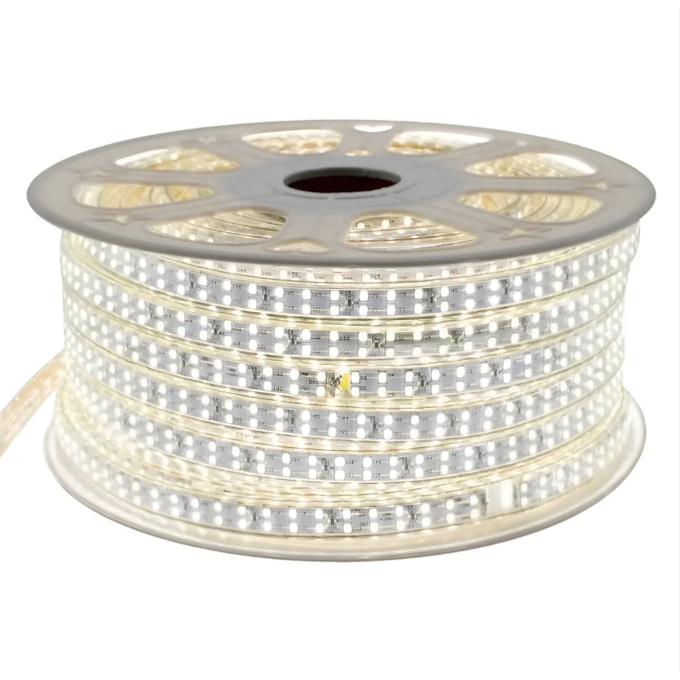 Mangueira de LED Achatada 100m 3528 8mm Ligação Direta 110V ou 220V Luz Decorativa Casa Fita Natal