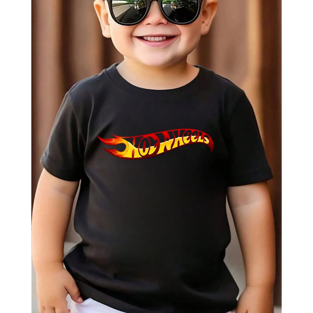 Camiseta Infantil Hot Wheels Juvenil Unissex 100% Algodão