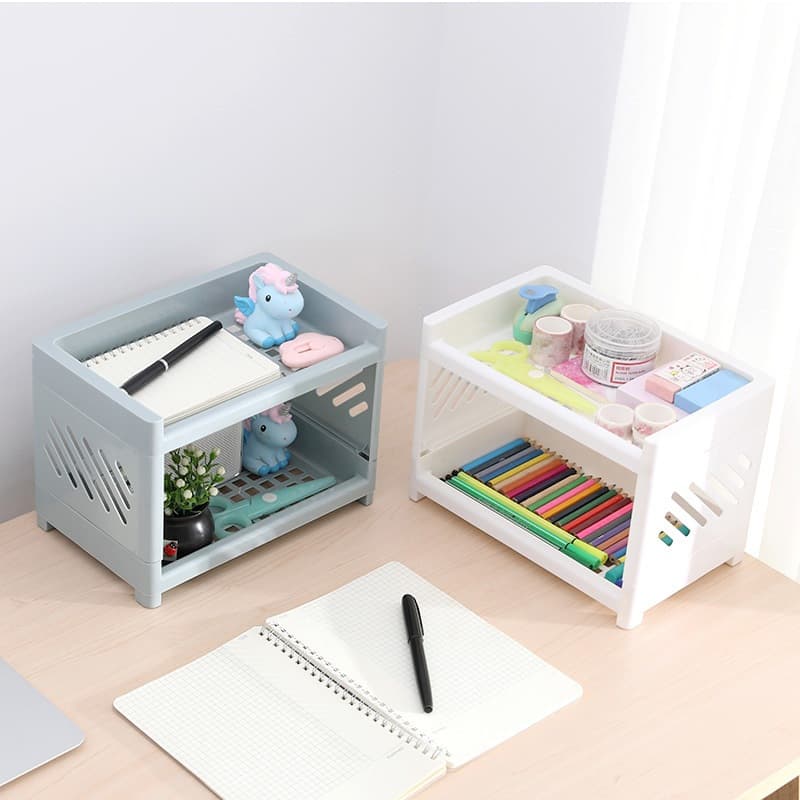 Prateleira Organizadora 2 Andares de Mesa | Multiuso para Escritório, Cozinha e Quarto | Compacta e Prática