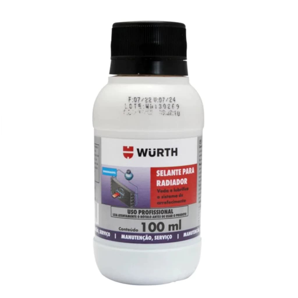 Wurth - Selante Para Radiador Biodegradável 100ml (Lubrifica Sela Furo Trinca no Arrefecimento)