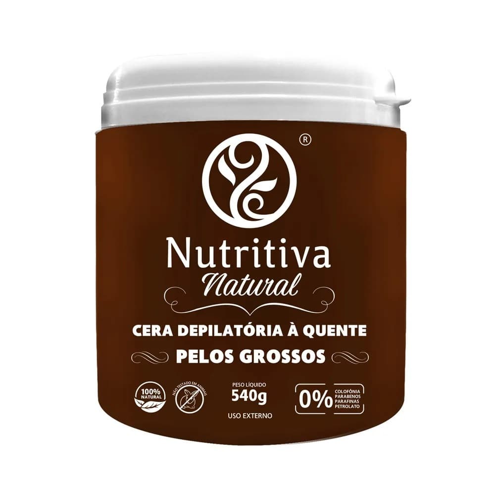 Cera Depilatória Nutritiva Natural Pelos Grossos 540g