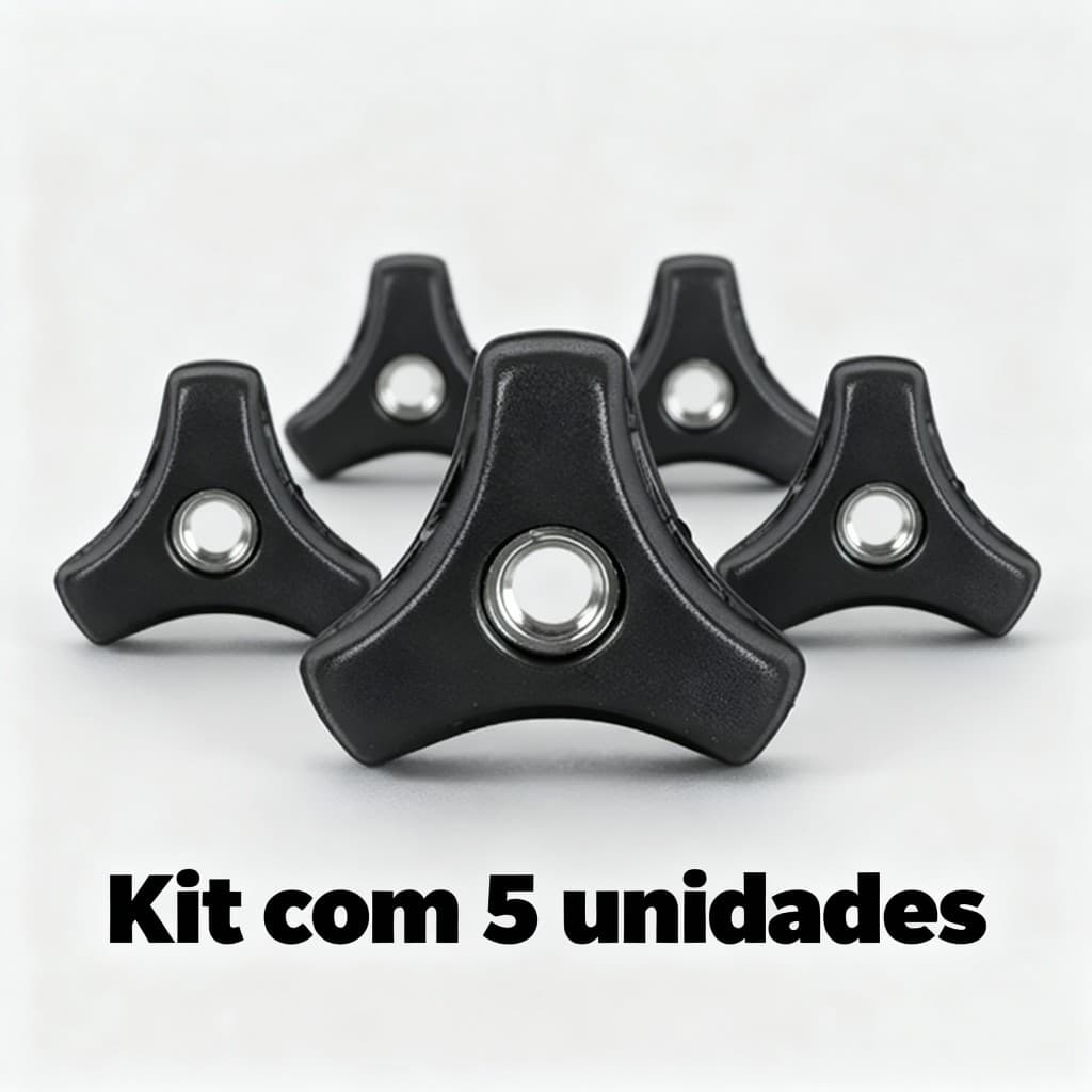 Borboleta Pequena Manipulo Fêmea com Porca de Rosca 1/4 – Kit com 5 Unidades