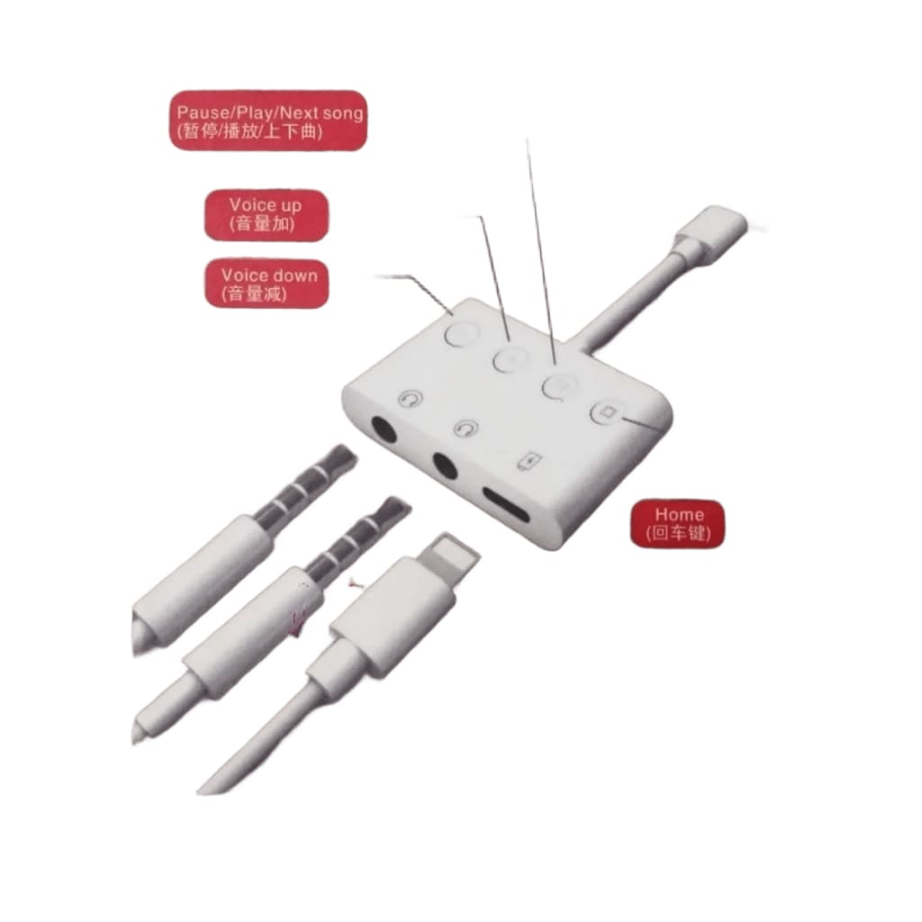 Adaptador Fone P2 E Carregador iPhone/ iPad Lightning