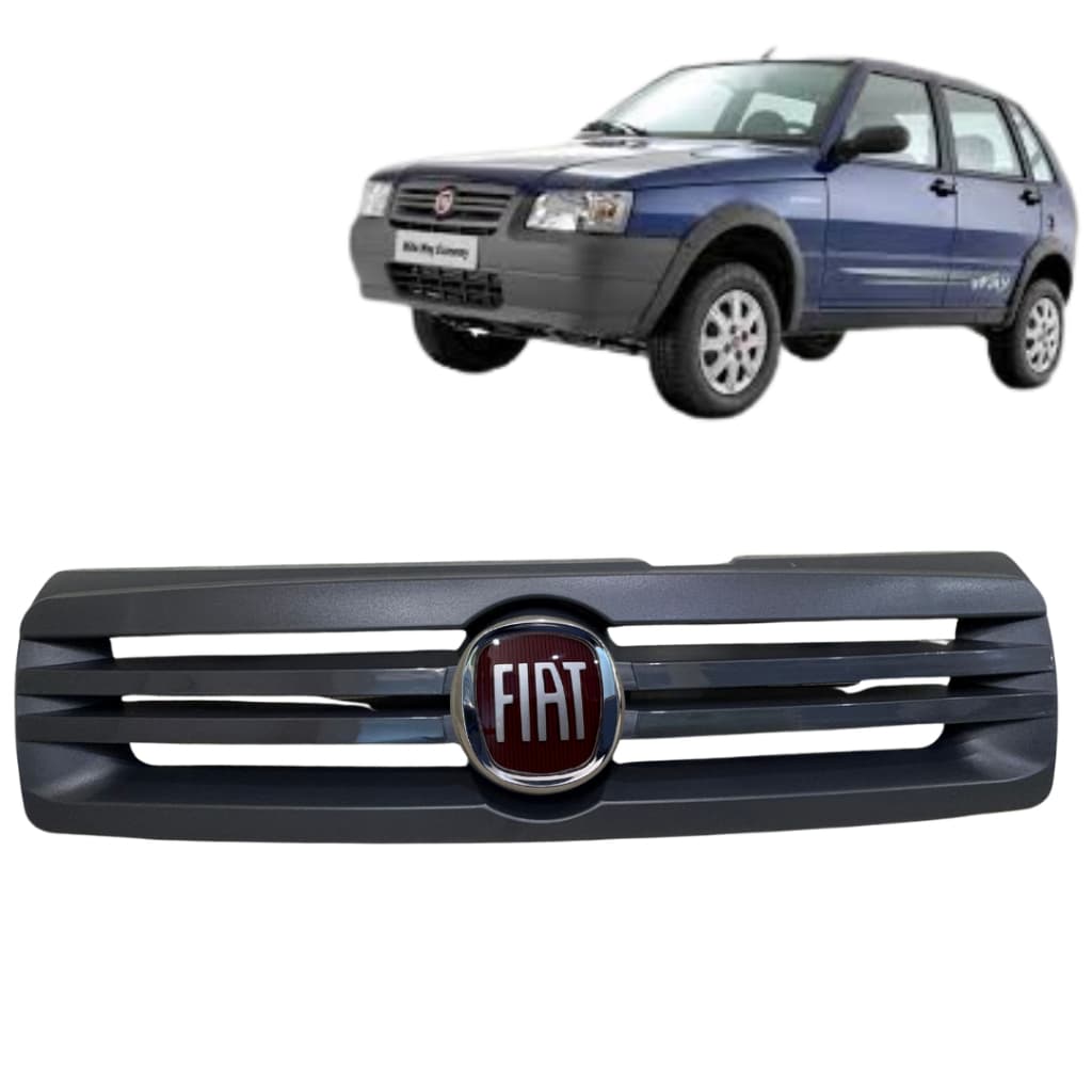 Grade Dianteira Radiador Uno Way Fiorino 2009 a 2013 Cinza