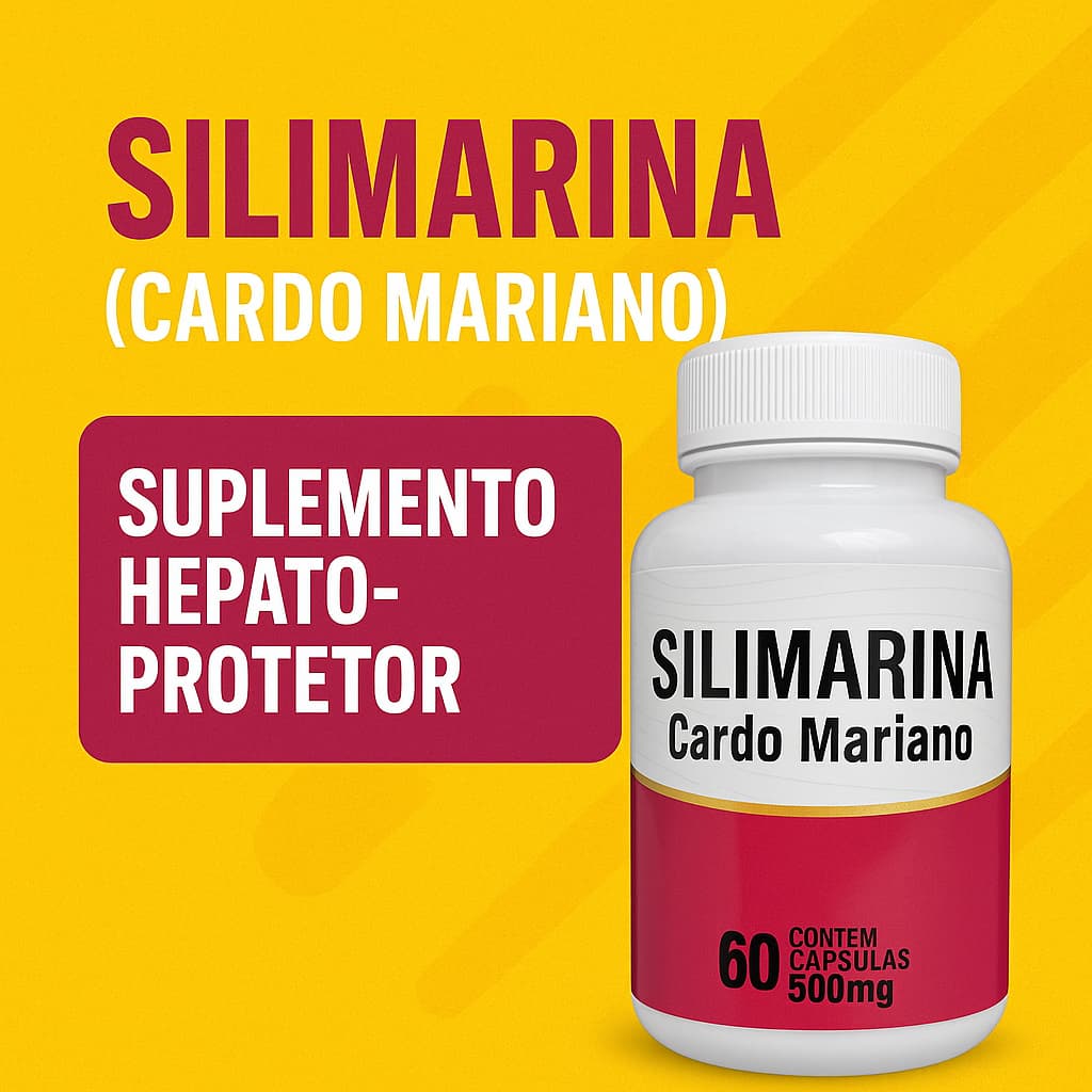 Cardo Mariano Original Suplemento de Silimarina 60 caps 500 mg Proteção do Figado