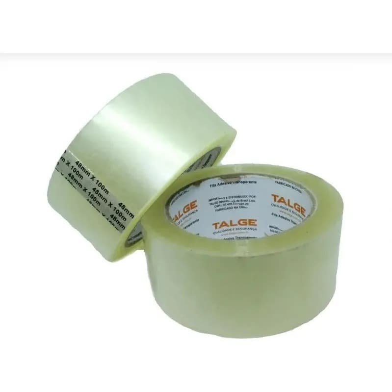 FITA ADESIVA TRANSPARENTE 48X100 METROS KIT COM 5 ROLOS