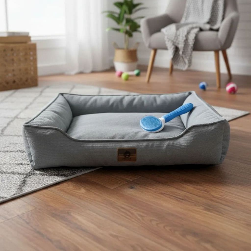Caminha Pet Luxo Macia Para Cães E Gatos Suede M G e GG Com Escova Rasqueadeira Tira Pelos