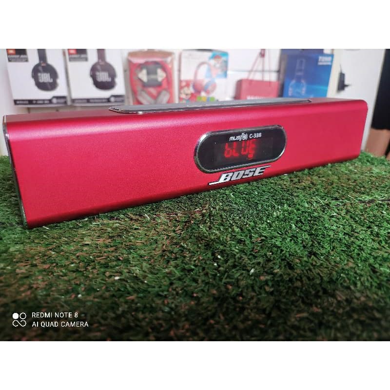 SoundBar Bose C-338 1ªlinha c visor digital radio FM c auto sintonia som d qualidade, lindo Design, suporte de celulares